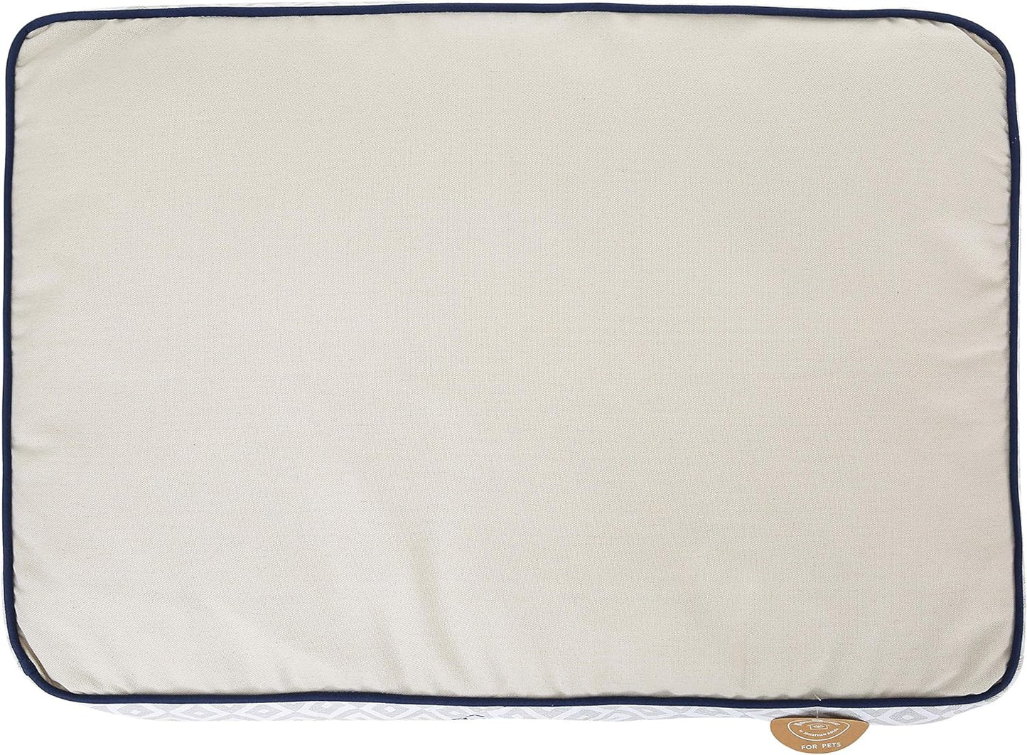 Now House for Pets by Jonathan Adler Grey Diamond Cushion Dog Bed, Medium Medium Dog Bed Washable Dog Bed for Medium Dogs by Now House by Jonathan Adler (FF16059)