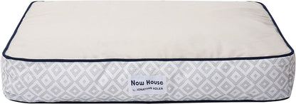Now House for Pets by Jonathan Adler Grey Diamond Cushion Dog Bed, Medium Medium Dog Bed Washable Dog Bed for Medium Dogs by Now House by Jonathan Adler (FF16059)