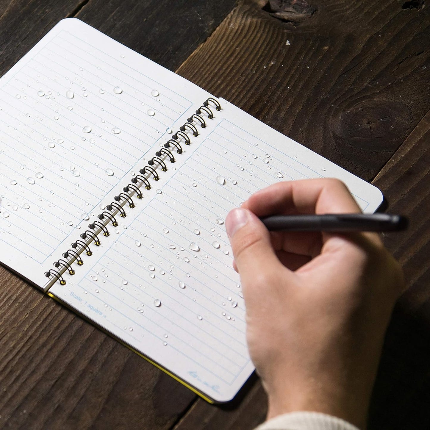 Weatherproof Side Spiral Notebook, 4.625" X 7", Yellow Cover, Universal Pattern, 3 Pack (No. 373L3)