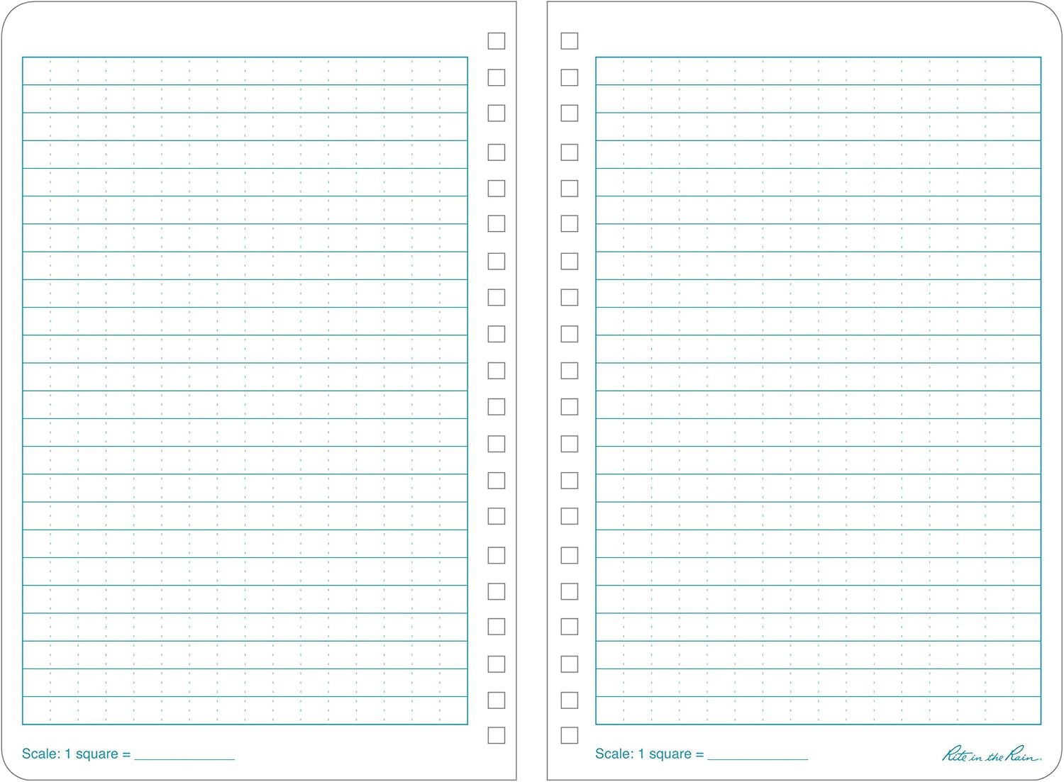 Weatherproof Side Spiral Notebook, 4.625" X 7", Yellow Cover, Universal Pattern, 3 Pack (No. 373L3)